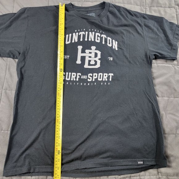 Huntington Beach Surf And Sport Mens Large Black Short Sleeve T Shirt Casual - Picture 8 of 9